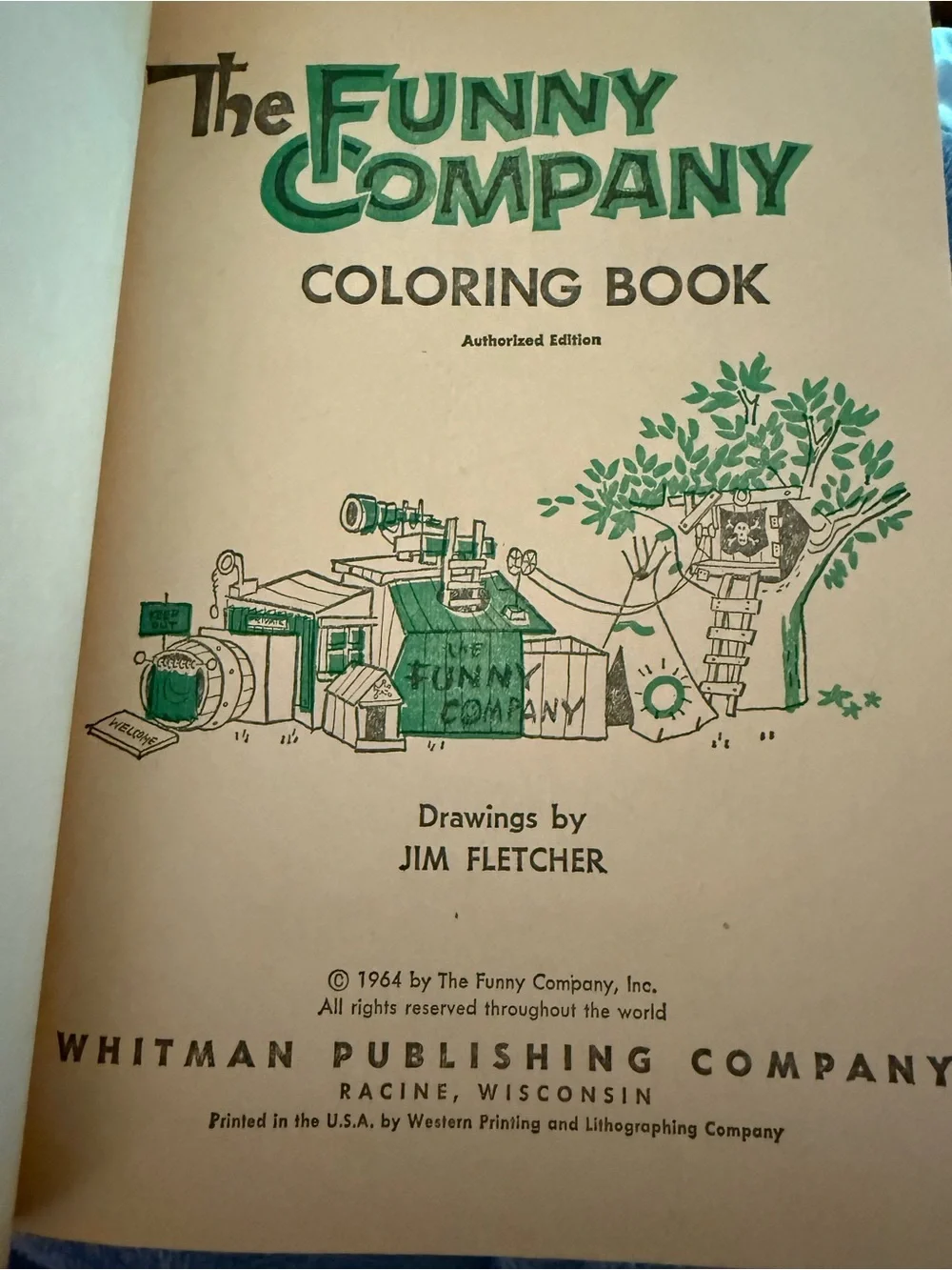 Vintage 1964 The Funny Company Coloring Book